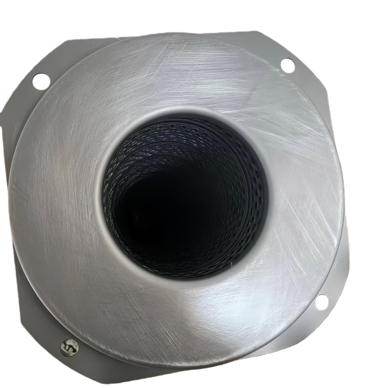 Vier schrauben führen einen polyester ein